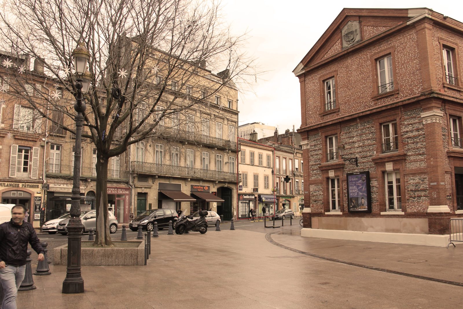 Surélévation appartement BG. — La rue avant travaux