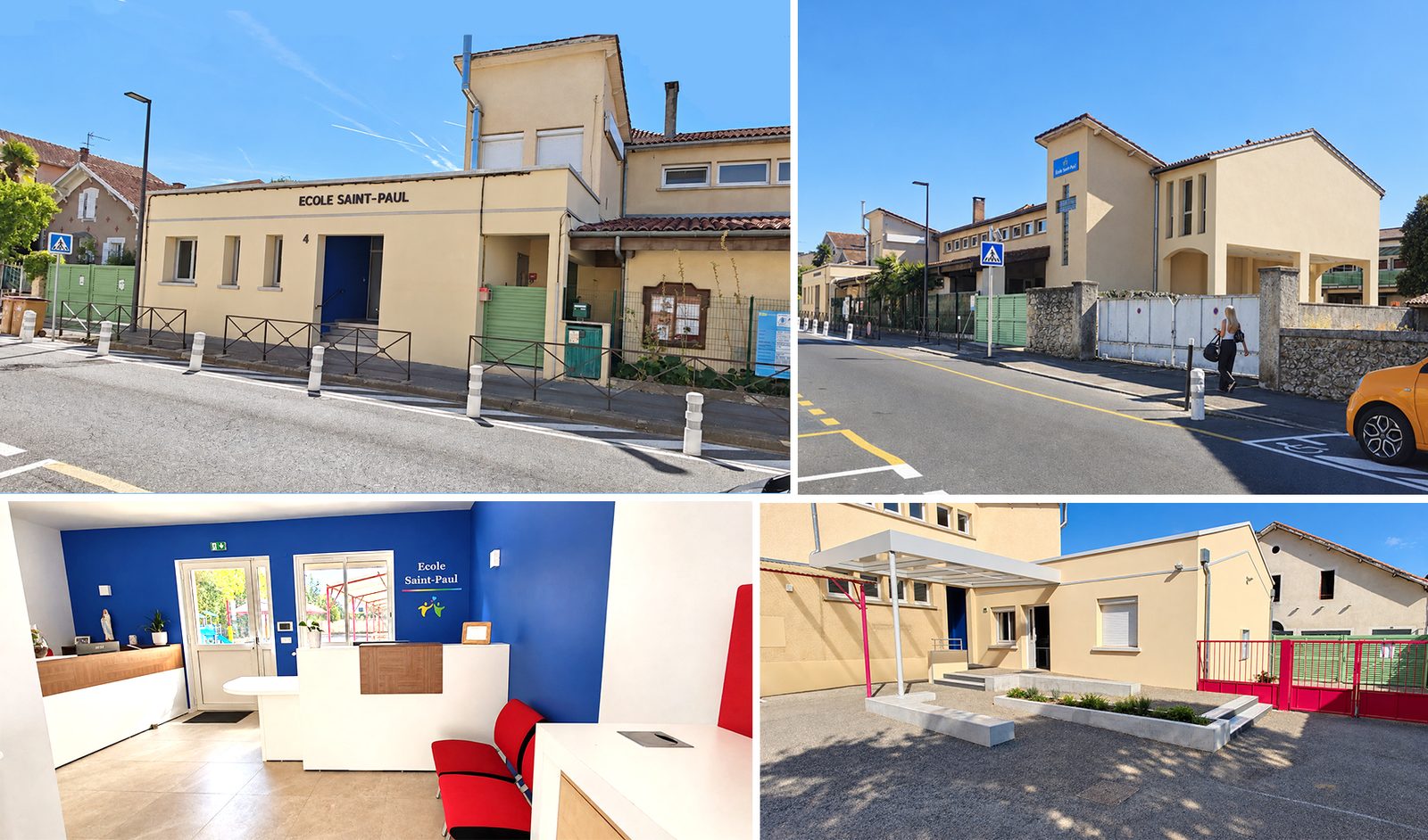 OGEC École Saint-Paul — Auch — La façade sur rue, le porche et l’accueil après travaux