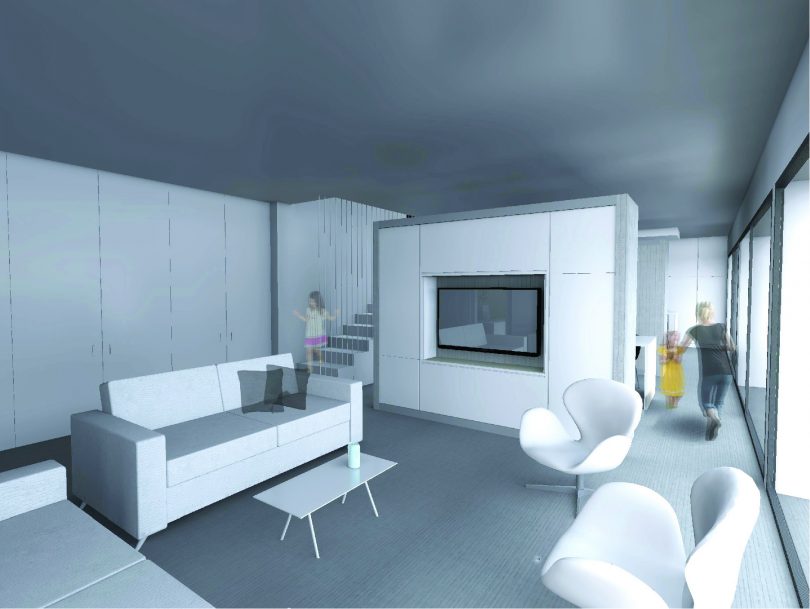 Perspective Architecture d'intérieur meuble TV design